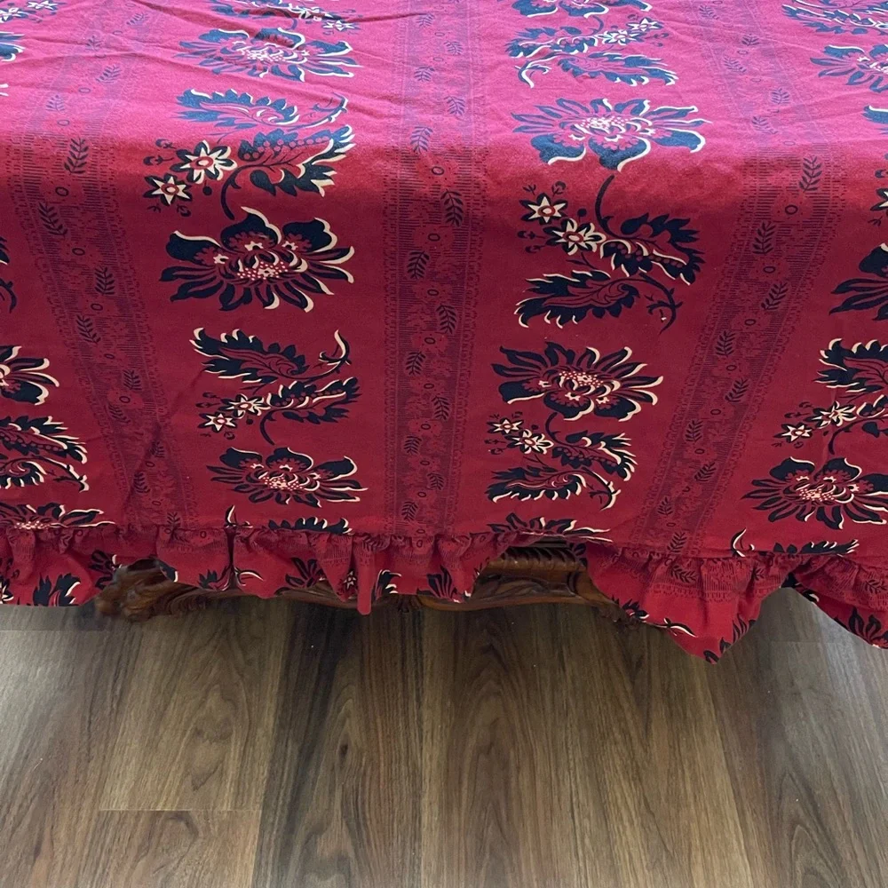 DOUBLE D RANCH home l Twin Duvet Western Red Ruffles